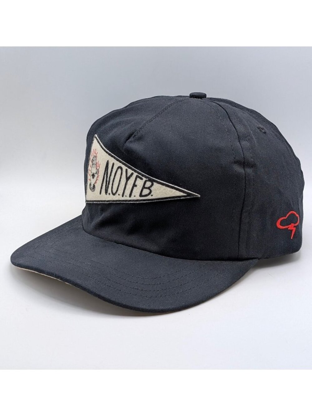 The Ampal Creative N.O.Y.F.B. Pennant Leather Strap Back Outdoors USA Made Hat